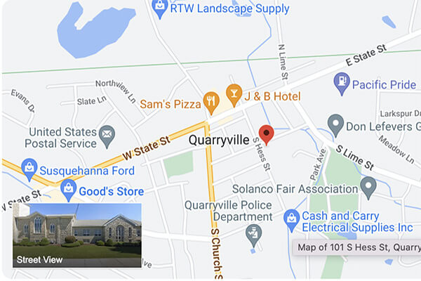 Memorial church location map