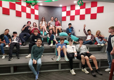 Students in youth room